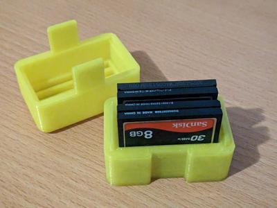 Compact Flash Card Holder (by Kyle Ireland, remixed to hold 4 cards)