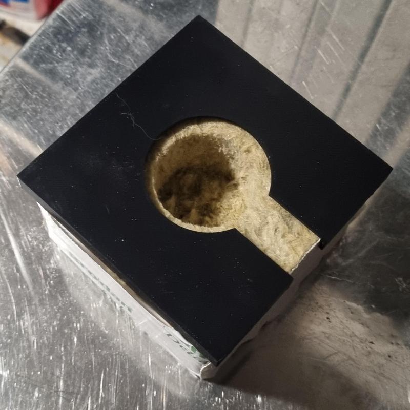 Couvercle cube Laine de roche 10x10