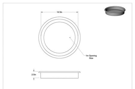 Fondo de latón para tamiz de 3" de diámetro