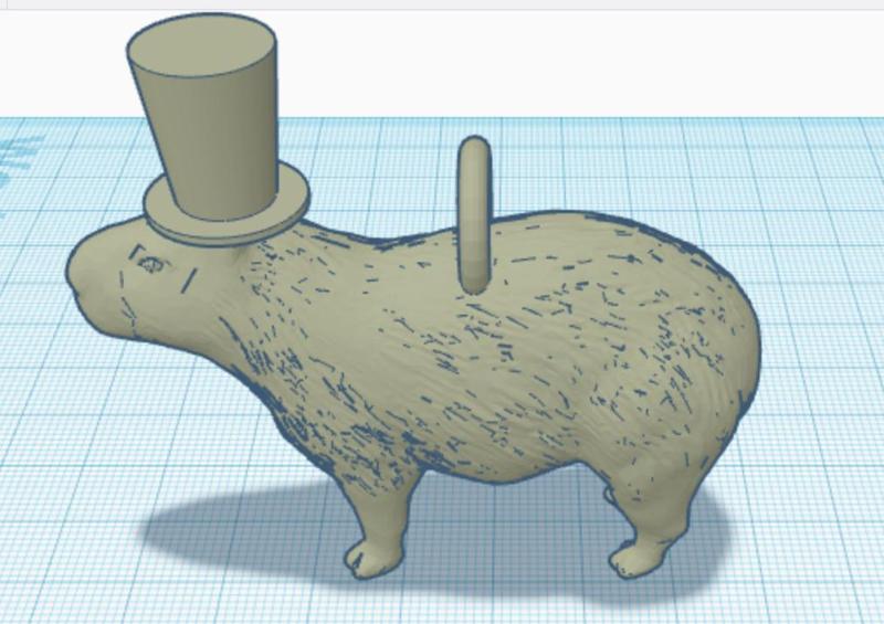 fashionable capybara keychain