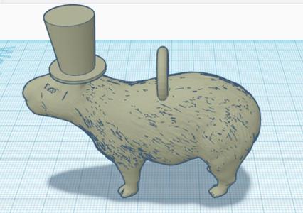 fashionable capybara keychain