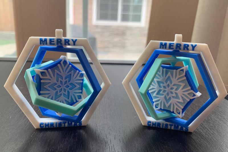 Merry Christmas Snowflake Multi-Spin Spinner