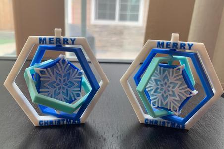 Merry Christmas Snowflake Multi-Spin Spinner