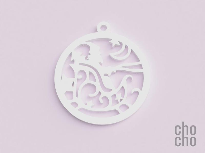 Santa Christmas Ornament XV