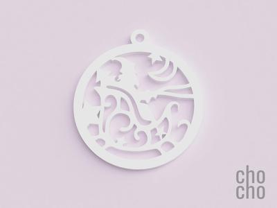Santa Christmas Ornament XV