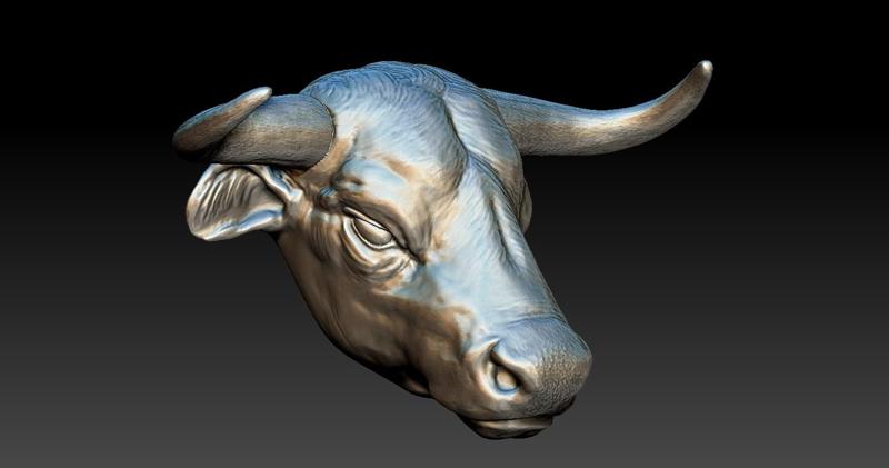 Bull Head Pendant 3D print model