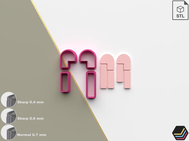 Polymer Clay Cutters Retro Bloom | 7 Size 3 Cutter Versions | Digital Files for 3D Printing