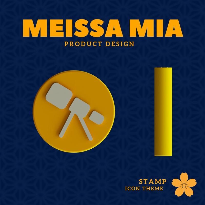 Telescope Stamp – Digital 3D Print File for Stargazing & Celestial Paper Crafts