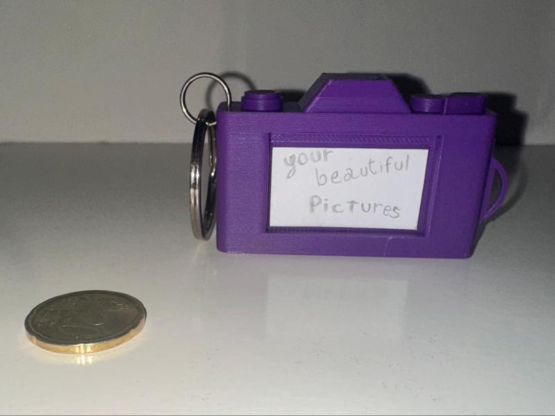 Camera keychain picture holder