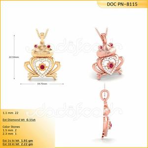 Frog pendant 3dm stl and detail images