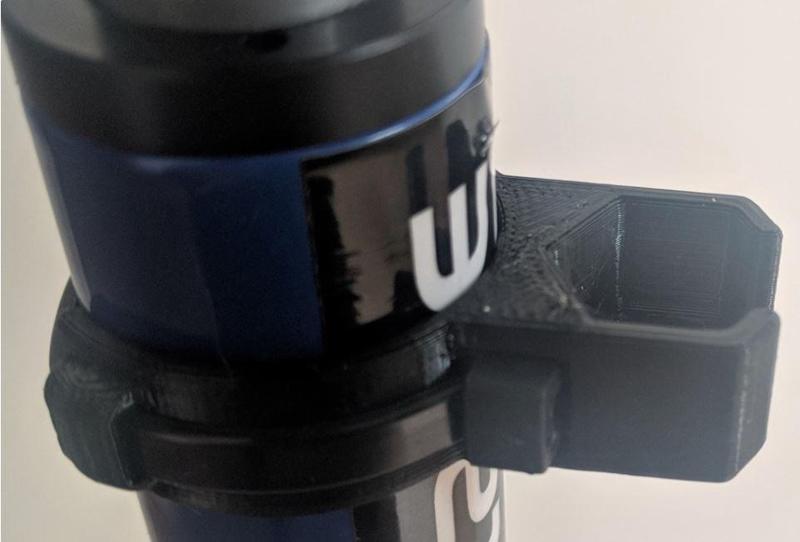 Zip tie attached hose holder for the FX 4 Stage PCP Air Pump or identical Gehmann M100 4-Kolben Pressluftpumpe