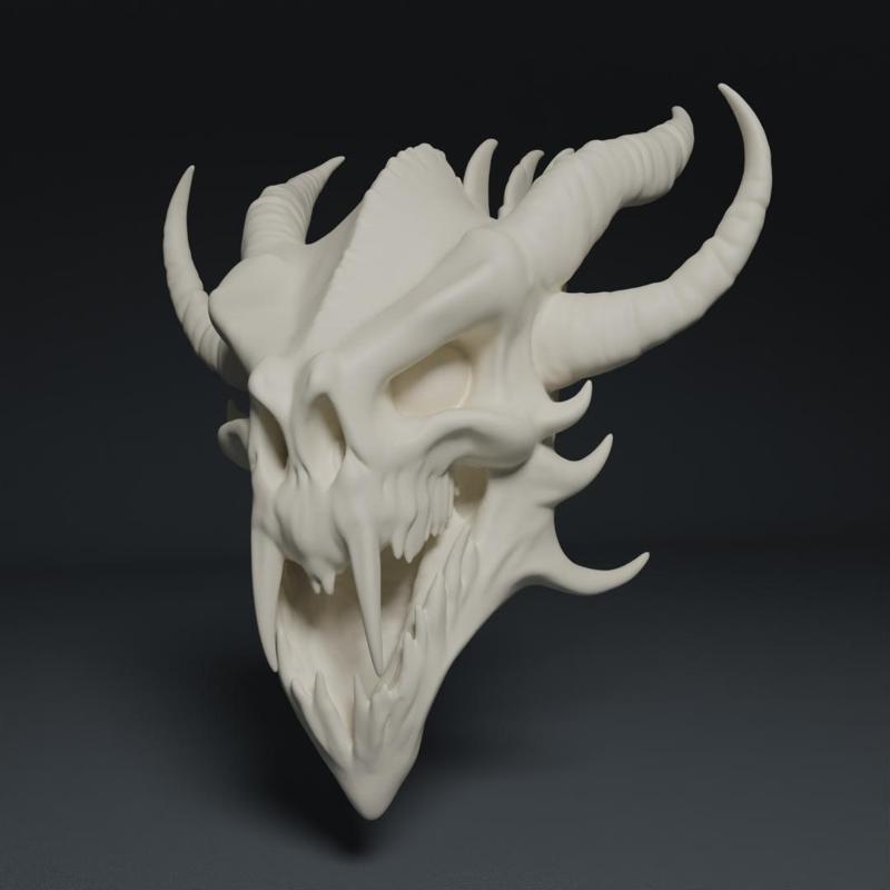AI Skull Collection - Dragon Skull 8