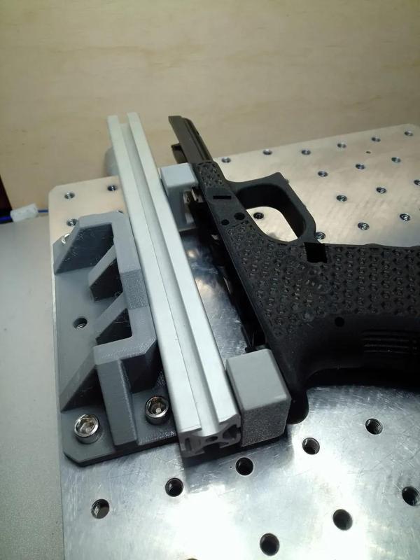 Universal Glock frame holder with 90° degrees