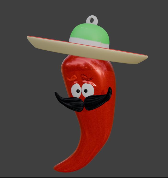 Mexican chile keychain