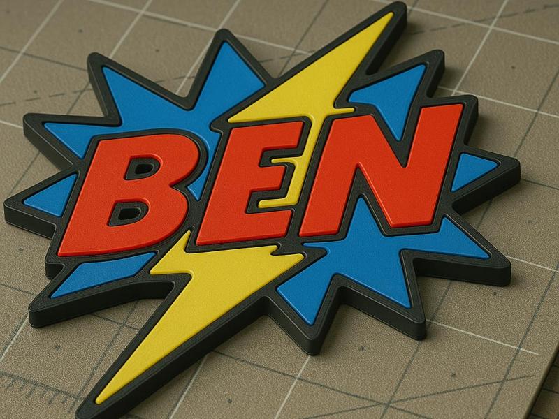 Ben Superhero Comic Bag Tag
