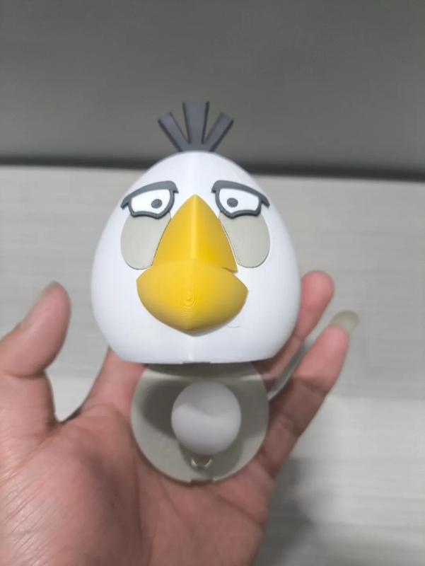 Magnetic Adsorption Multicolor Glue-Free Assembly Version of Angry Birds White Bird (Adaptable to mini without multicolor AMS printing)