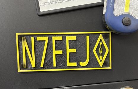 HAM Call Sign Name Plate