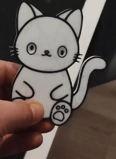 Cute cat with moving eyes