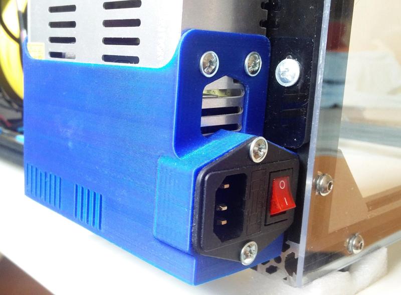 Creality Ender-4 PSU Cover with Power Switch, Fuse and 5V DC-DC Placehoder