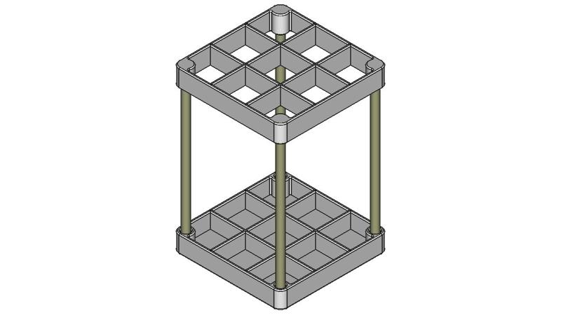 [TOOL STAND] 20MM X 20MM - 9 CELLS (UPPER AND LOWER PARTS)