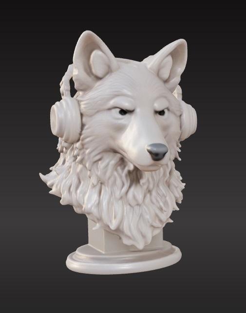 Bust Wolf