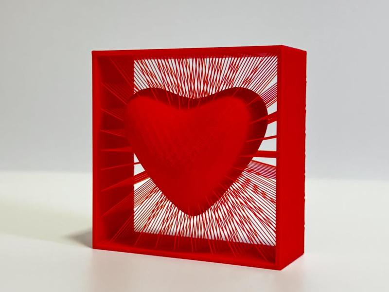 Wire art heart wireframe