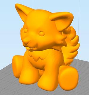 Plush Wolf without Base