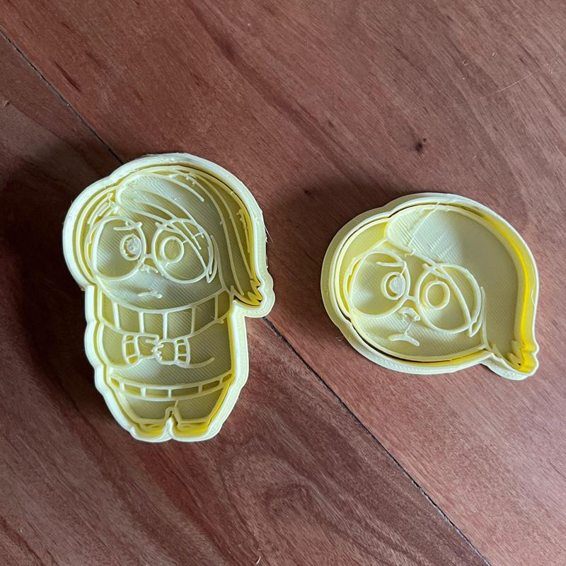 Intensamente Sadness cookie cutter - Sadness cookie cutter from inside out