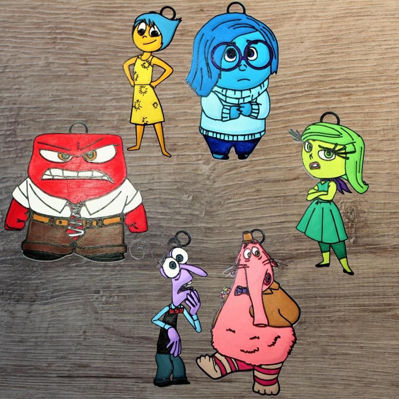 Lot 6 Disney Ornaments Inside Out (Vice-versa)