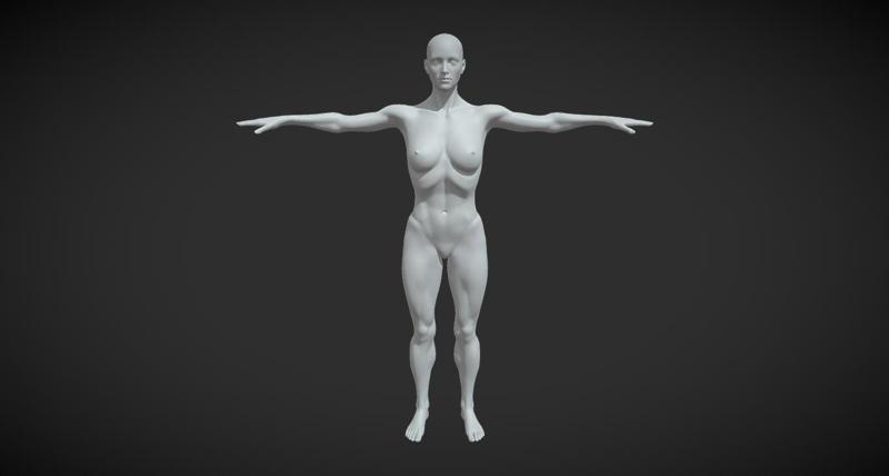 Female Bodybuilder Base Mesh