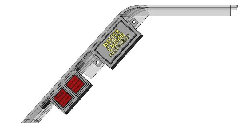 F-16 Cockpit Master Caution Eyebrows Scale 1:1