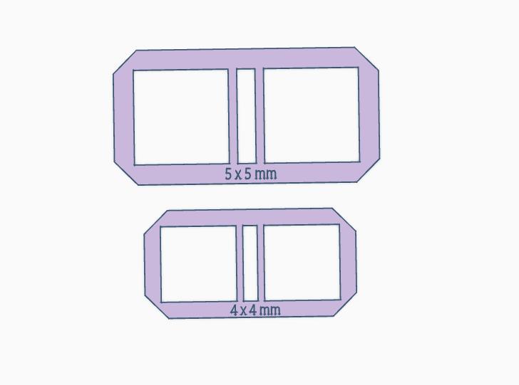 Template for pos-it binding, studs