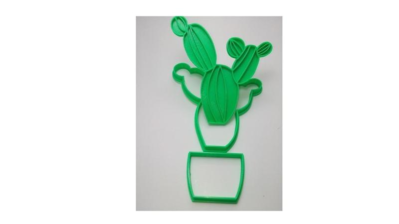 Cactus and Pot Cutter with Stamp
