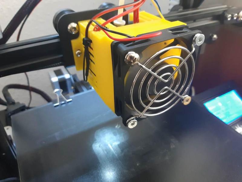 Ender3 Hotend with 60mm fan and led