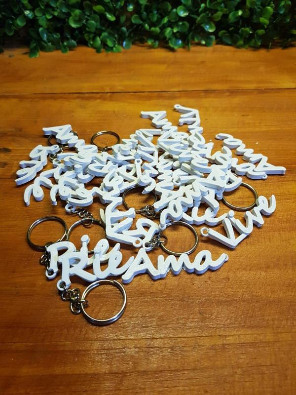 Love, Live, Laugh" Keychain Set - Positive Inspiration