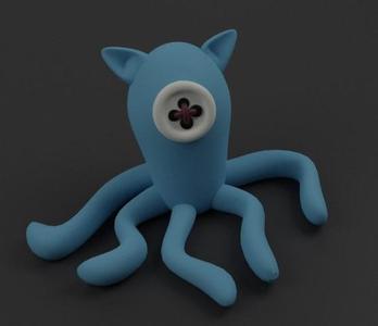 Coraline - plush octopus sitting