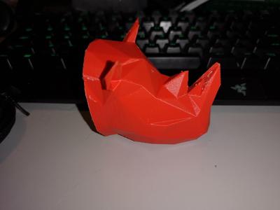 Low poly rhino head