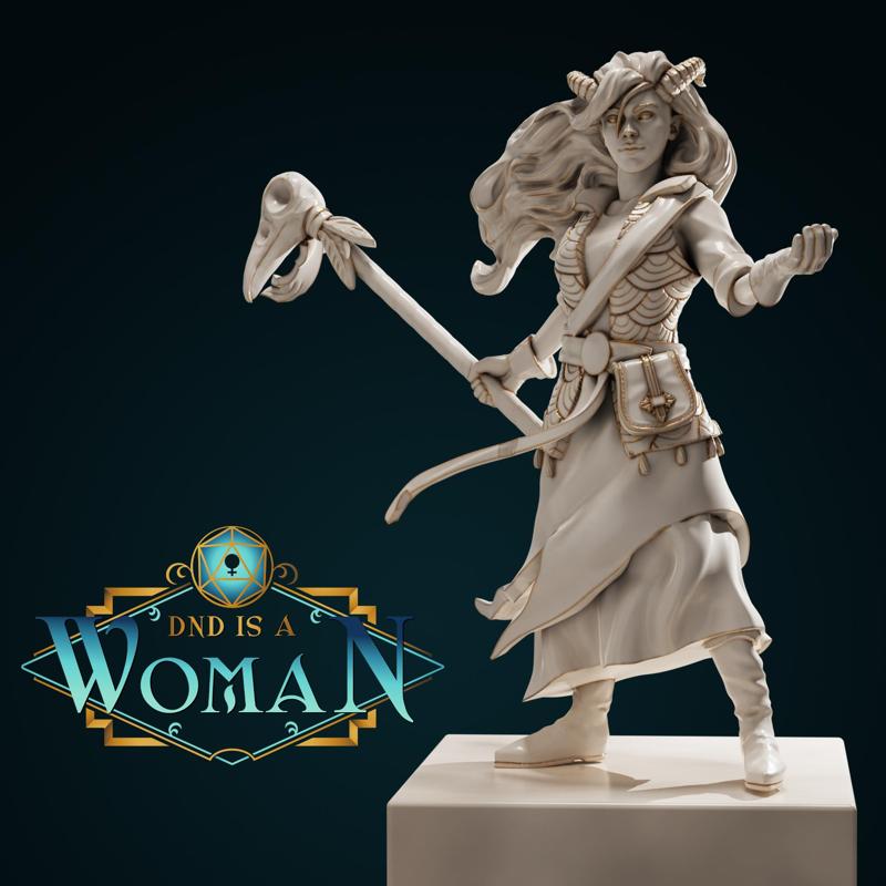 Tiefling Warlock - Nithlia - 28/32mm and 75mm