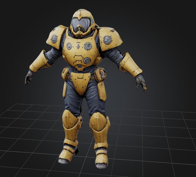 DBX Doom Mariner Yellow Armor