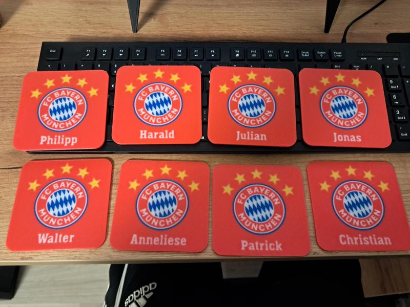 FC Bayern Munich Beer Mat with Name