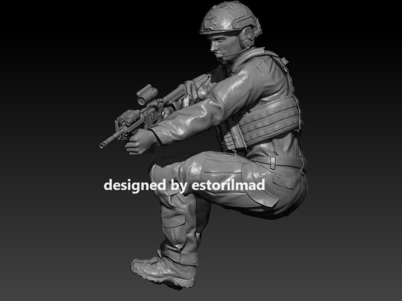 SPECIAL FORCES SOLDIER SHOOTING HUMMER - HUMVEE v2