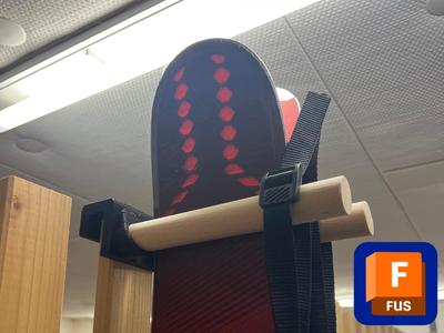 Ski Holder for Wooden Plank walls
