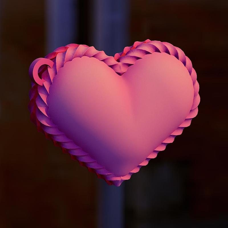 Clicky Heart Macaron Keychain