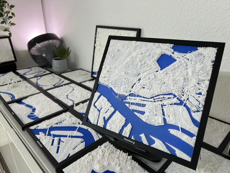 Hamburg, Germany - Large 3D Miniature