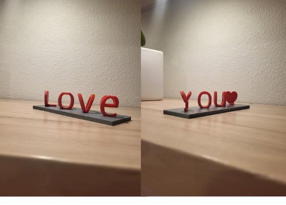 Valentines dual name plate (Love, You)