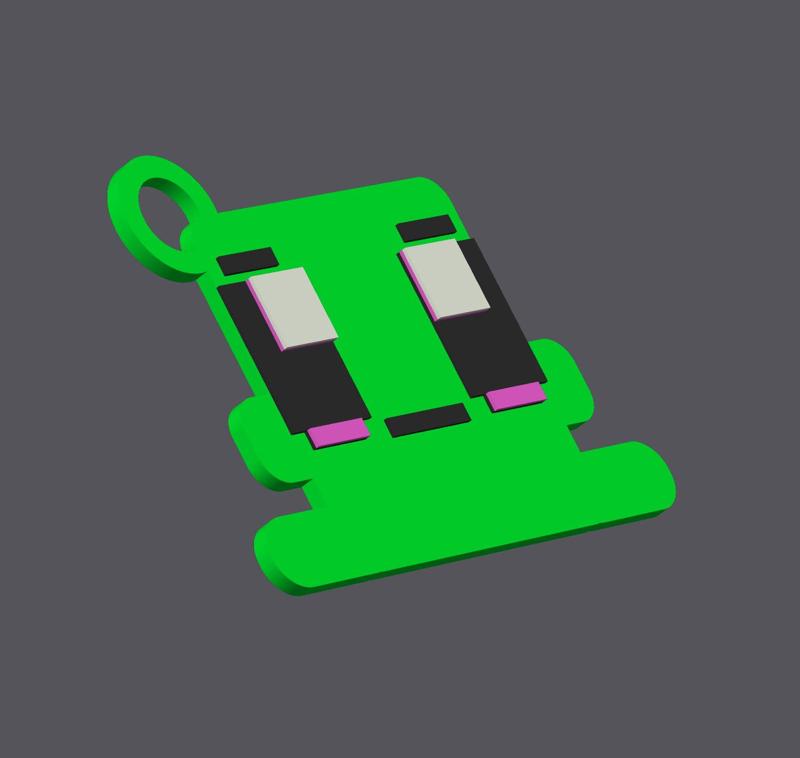 The Pixel Frog Keyring