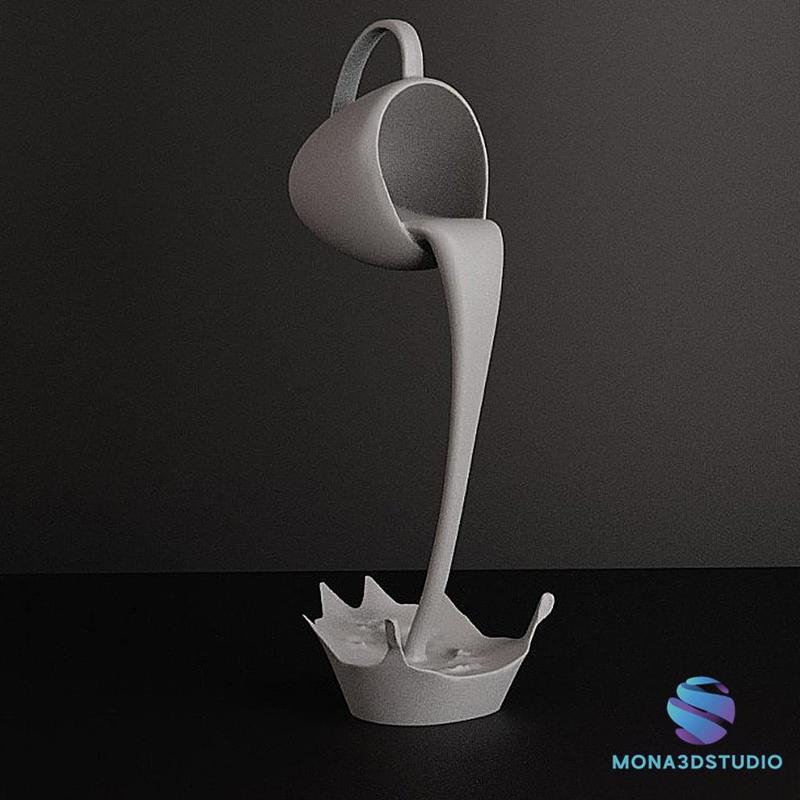 Floating coffee - sculpture decoration