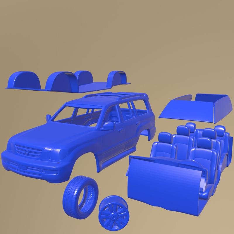 Lexus LX J100 2003 PRINTABLE CAR IN SEPARATE PARTS
