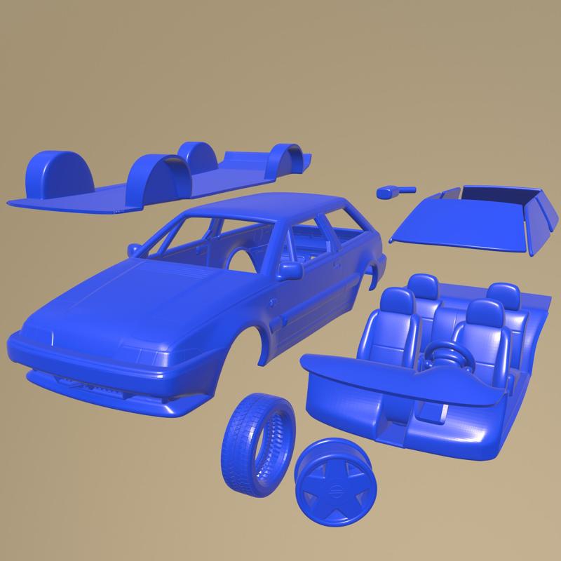 Volvo 480 1987 PRINTABLE CAR IN SEPARATE PARTS