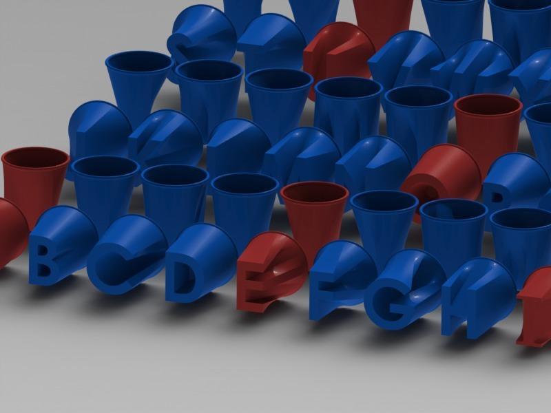 Alphabet Cup Bathtub Toys